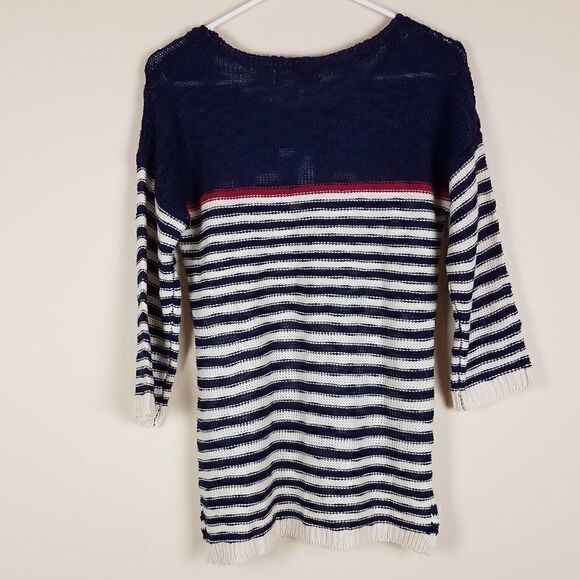 Pink Rose Striped Icon Sweater - Picture 5 of 8